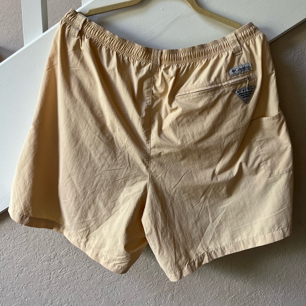 Peach Columbia PFG Swim Trunks